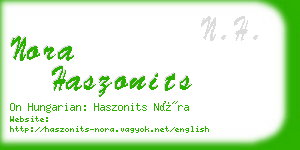 nora haszonits business card